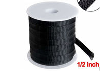 Schwarzes dehnbares umsponnenes elektrischer Draht-Verpackung HAUSTIER, das für Kabelbaum Sleeving ist