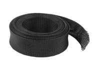 Umsponnenes Kabel HAUSTIER Eexpandable, das schwarze Farbe für umsponnenes elektrisches Kabel Sleeving ist