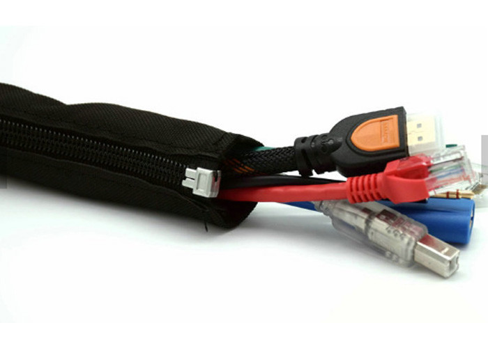 Gesponnen machen Sie oben geflochtenen Kabelmuffen Verpackungs-kundenspezifischer die Durchmesser für Kabel-sauberen Ärmel Reißverschluss zu