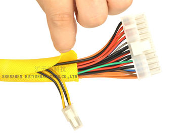 kaufen Gelber Farbselbst, der aufgeteiltes umsponnenes Sleeving für elektrische Drähte einwickelt on-line-Fertigung