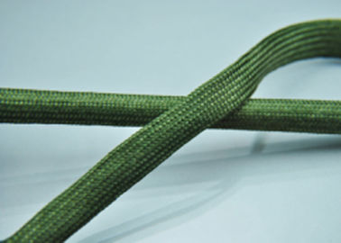 kaufen Kundenspezifische Längen-dehnbarer umsponnener Sleeving flacher Nylonfaden für Kabel-Schutz on-line-Fertigung