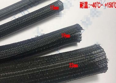 kaufen Zugfester PET-expandierbarer umsponnener Sleeving für elektrischen Kabel-Schutz on-line-Fertigung