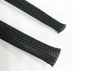 Kundengebundener PET erweiterbarer umsponnener Sleeving, schwarze Farbeflexible Kabel-Hülse