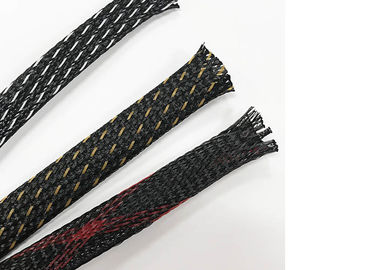 kaufen Flammenbeständiger PET-expandierbarer umsponnener Sleeving für Kabel-Rohr-Schutz on-line-Fertigung