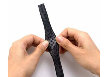 kaufen Dehnbares HAUSTIER/Nylon/Baumwolle/konservierten kupfernes umsponnenes Sleeving für Kabelbaum-Schutz on-line-Fertigung