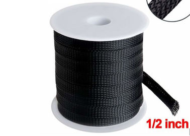 kaufen Schwarzes dehnbares umsponnenes elektrischer Draht-Verpackung HAUSTIER, das für Kabelbaum Sleeving ist on-line-Fertigung