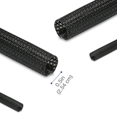 kaufen Flammhemmender 6mm Selbst, der Spalte einwickelt, flocht Sleeving aufgeteilte umsponnene Kabelmuffe on-line-Fertigung