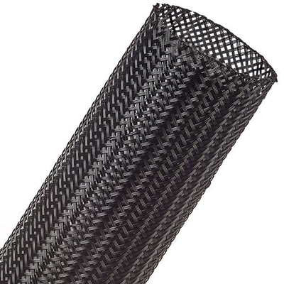 kaufen Schwarzes dehnbares Nylon ULs VW-1 flocht Sleeving beständige 3-100mm Abnutzung on-line-Fertigung