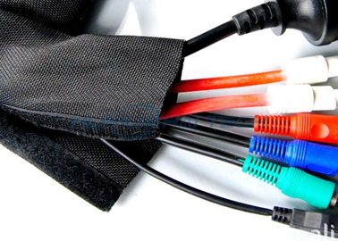 Dauerhafte flexible Flausch-Kabelmuffe für das Draht-Management umweltfreundlich