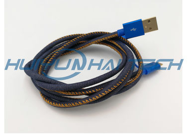 Spitzen-Stoff-hitzebeständiger Draht-Ärmel Mfi Jean für Denim Usb-Kabelbaum