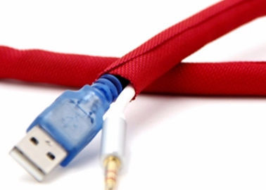 Heißer Ausschnitt-Selbst, der aufgeteiltes umsponnenes Sleeving Polyester für Kabel A/V HDMI einwickelt