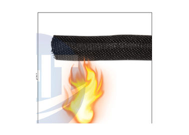 Schwarze Farbumsponnenes elektrisches Sleeving Haustier für Auto-Kabelstrang-Management