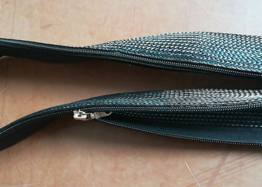 Schwarze machen Farbreißverschluss-Kabelmuffe geflochtene Verpackung oben Kabel-sauberen kundenspezifischen Durchmesser Reißverschluss zu