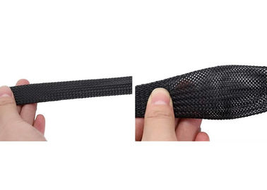 Flexible flammhemmende schwarze Farbeelektrisches umsponnenes Sleeving für Kabelbaum