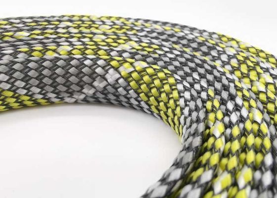 HAUSTIER pp. spinnen elektrische geflochtene Sleeving 80mm gelbe schwarze Farbe des Kabelstrang-