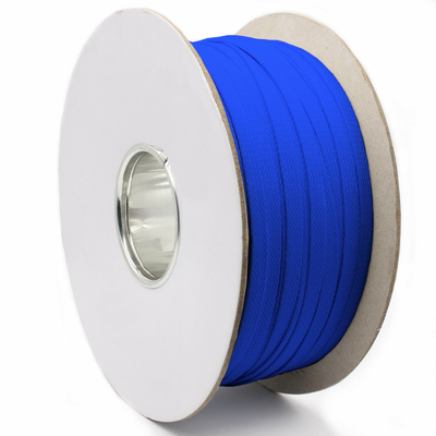 Flachkabel HAUSTIER dehnbarer umsponnener Sleeving blauer 1-100mm Neonmaschendraht